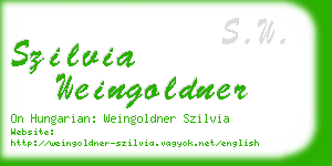 szilvia weingoldner business card